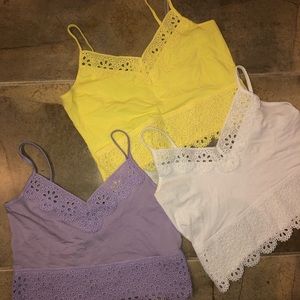 Three primark crop tops